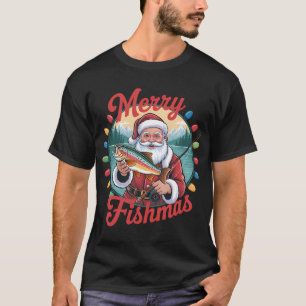 Kerstvis VS Vlag Kerstmis Patriottisch Vissen T-shirt