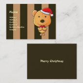 kerstVisitekaartje Visitekaartje (Voorkant / Achterkant)