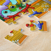 Kerstvismarkt — stalletjes legpuzzel (Zijkant)