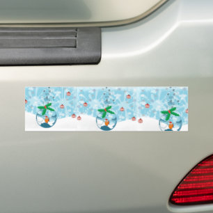 kerstvissenplat bumpersticker