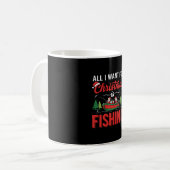 Kerstvisser Kerstman Vakantie Vector Koffiemok (Voorkant links)
