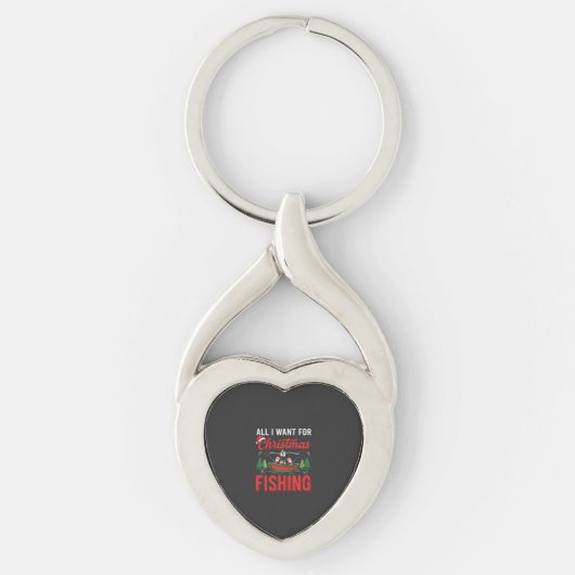 Kerstvisser Kerstman Vakantie Vector Sleutelhanger (Voorkant)