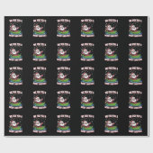 Kerstvisser Vist Grappige Koele Sinterklaas Cadeaupapier (Vlak)