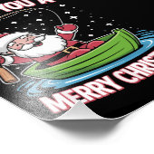 Kerstvisser Vist Grappige Koele Sinterklaas Foto Afdruk (Hoek)