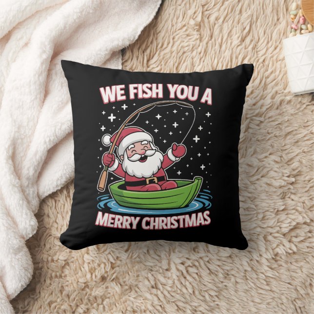 Kerstvisser Vist Grappige Koele Sinterklaas Kussen (Deken)