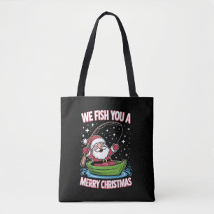 Kerstvisser Vist Grappige Koele Sinterklaas Tote Bag