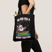 Kerstvisser Vist Grappige Koele Sinterklaas Tote Bag (Dichtbij)