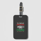 Kerstvisserij Baars Lelijk T-shirt Bagagelabel (Voorkant (verticaal))