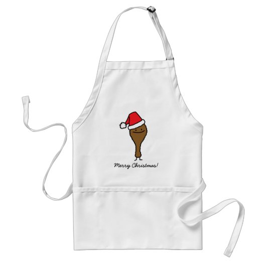 kerstvistaart kippootschild standaard schort (Voorkant)