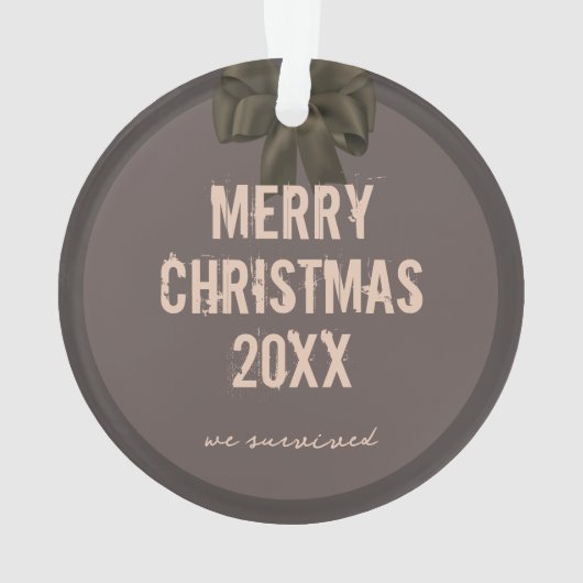 kerstvister Pandemisch Mask Prepper Ornament (achterkant)