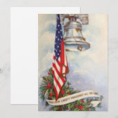 kerstvlag Amerikaanse vlag Feestdagenkaart (Voorkant / Achterkant)