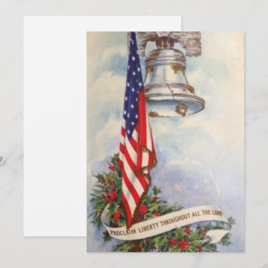  kerstvlag Amerikaanse vlag Feestdagenkaart (Voorkant / Achterkant)