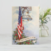 kerstvlag Amerikaanse vlag Feestdagenkaart (Staand voorkant)