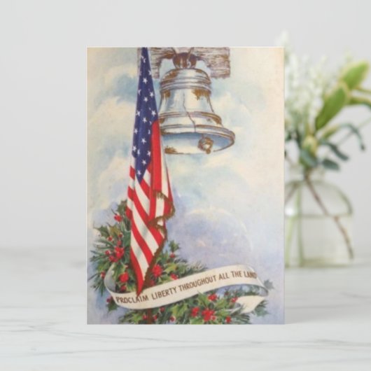  kerstvlag Amerikaanse vlag Feestdagenkaart (Staand voorkant)