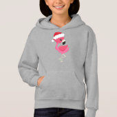 KerstvlamJon, roze flamingo, Santa Hat, vogel (Voorkant)