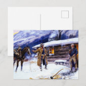 “Kerstvlees” door Charles M Russell Briefkaart (Voorkant / Achterkant)