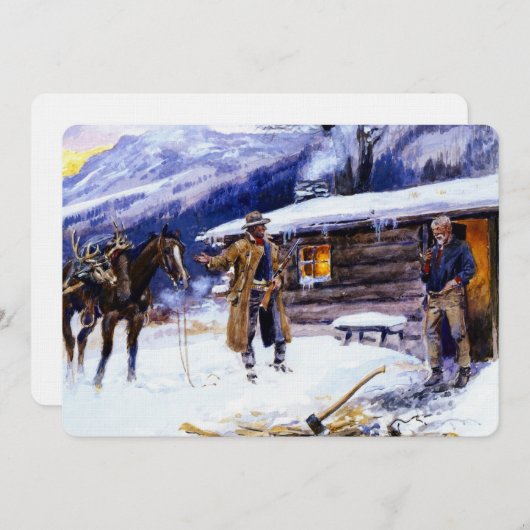 "kerstvlees" van Charles M Russell Kaart (Voorkant / Achterkant)