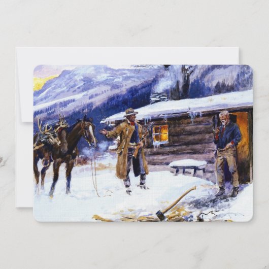 "kerstvlees" van Charles M Russell Kaart (Voorkant)