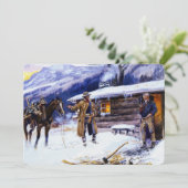 "kerstvlees" van Charles M Russell Kaart (Staand voorkant)