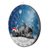 Kerstvlieger Puppies sneeuw santa hat Dartbord (Voorkant Rechts)