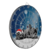 Kerstvlieger Puppies sneeuw santa hat Dartbord (Voorkant Links)
