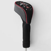 Kerstvlieger Schotse Ruit Piloot Golfheadcover (Schuin)