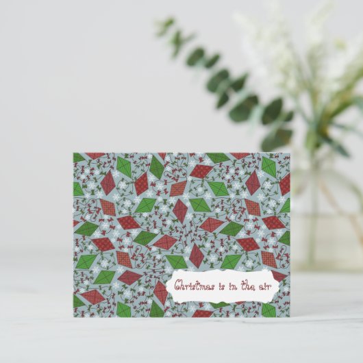 Kerstvliegers, briefkaart (Staand voorkant)