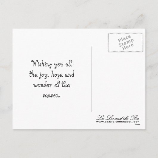 Kerstvliegers, briefkaart (Achterkant)