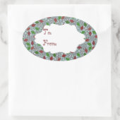 Kerstvliegers, cadeau sticker (Tas)