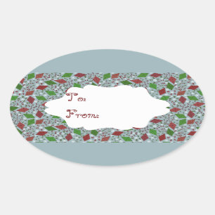 Kerstvliegers, cadeau sticker