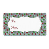 Kerstvliegers, cadeaubonnen etiket (Voorkant)