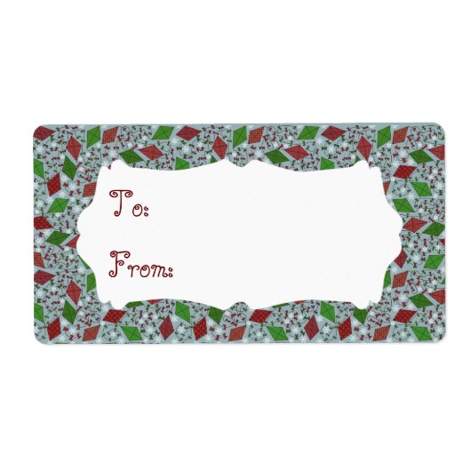 Kerstvliegers, cadeaubonnen etiket (Voorkant)