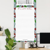 Kerstvliegers, kerstmuurplanner poster (Thuiskantoor)