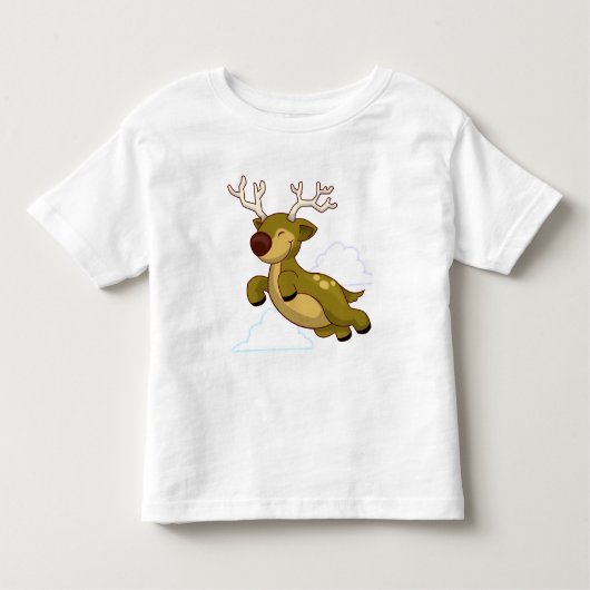 kerstvliegrenrenrenrenrendiertje kinder shirts (Voorkant)