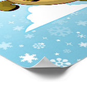 kerstvliegrenrenrenrenrendiertje poster (Hoek)