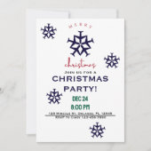 Kerstvliegtuig Snowflake Minimalist Aviation Kaart (Voorkant)