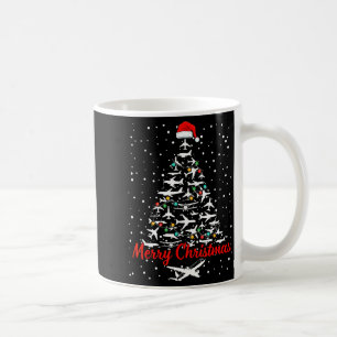 Kerstvliegtuigen Boom Partijen Prettig Kerstfeest Koffiemok