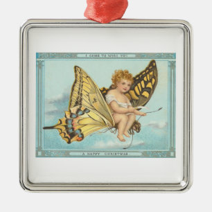 kerstvlinder metalen ornament