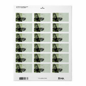 kerstvlinder retournering - Etiketten - (Full Sheet)