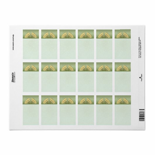 kerstvlinder retournering - Etiketten - (Full Sheet)