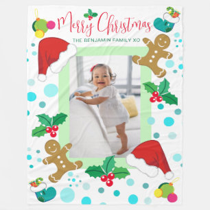 kerstvlinderbank fleece deken