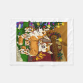 kerstvlinderbank fleece deken (Voorkant (Horizontaal))