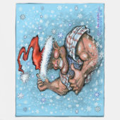 kerstvlinderbank fleece deken (Voorkant)