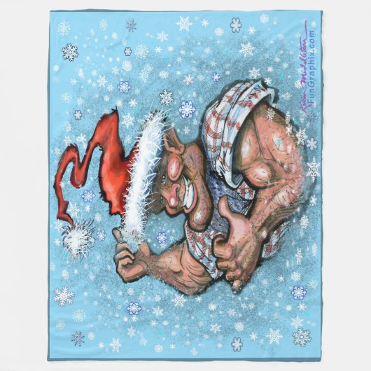 kerstvlinderbank fleece deken (Voorkant)