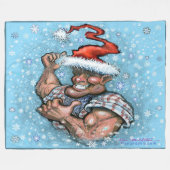 kerstvlinderbank fleece deken (Voorkant (Horizontaal))