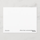 kerstvlinderkat op het briefkaart skiis (Achterkant)