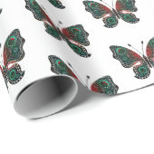 kerstvlinders cadeaupapier (Rol Hoek)