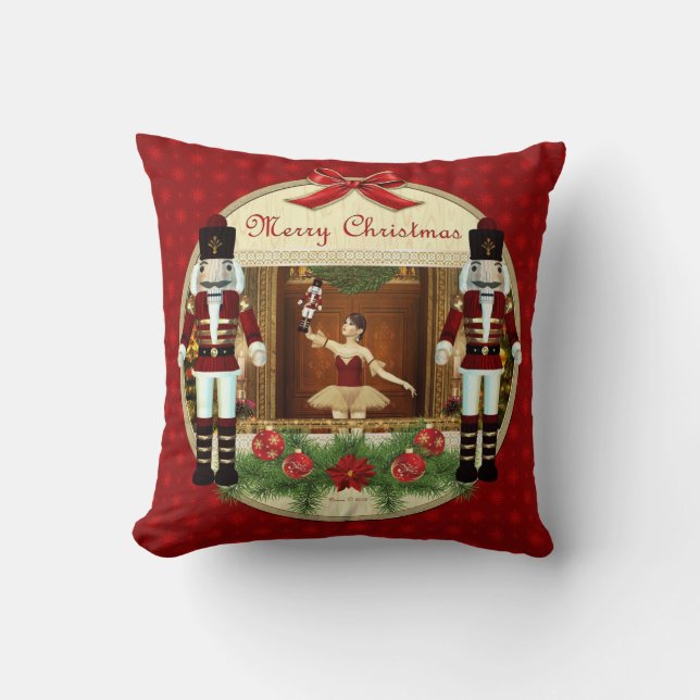 Kerstvoedingskraker Ballerina Decoratief Pillow Kussen (Voorkant)