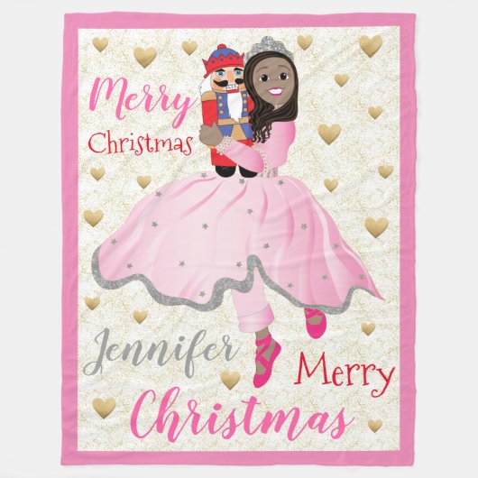 kerstvoedingskraker ballet, bliksemflenderen/groot fleece deken (Voorkant)