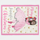 kerstvoedingskraker ballet, bliksemflenderen/groot fleece deken (Voorkant (Horizontaal))